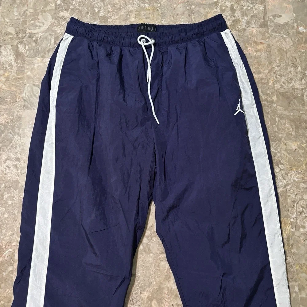 Nike Air Jordan Track Pants Mens 2XL Blue Diamond Nylon Crinkly Gym AQ2686